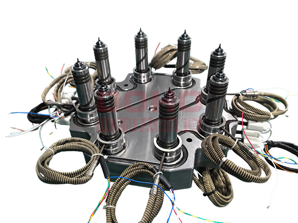 Exhaust fan needle valve hot runner